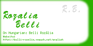 rozalia belli business card